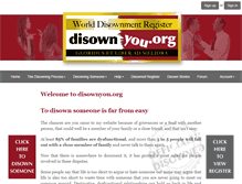 Tablet Screenshot of disownyou.org